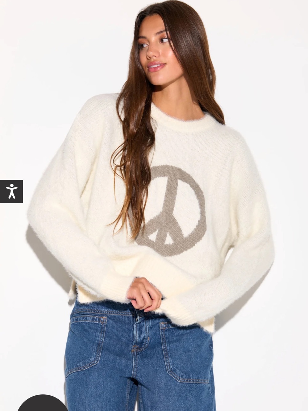 NWOT Spiritual Gangster Peace Keats Sweater